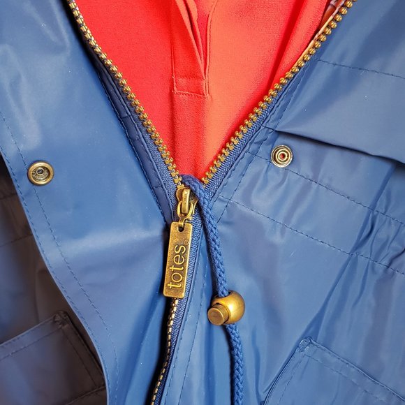 Tote Blue Knee Length Raincoat Medium - Picture 4 of 8